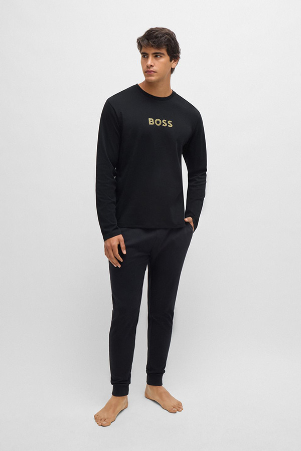 ΠΥΤΖΑΜΑ ΣΕΤ 2 ΤΕΜ BOSS - 001 ΜΑΥΡΟ